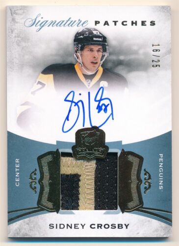 Sidney Crosby 2015/16 UD THE CUP SIGNATUR PATCHES AUTO 2 FARBEN AUFNÄHER SP #16/25
