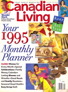 1995 January Canadian Living Wendel Clark Quilting Knitting Sewing Swimsuits - Bild 1 von 8