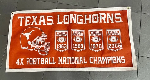 Texas Longhorns Football NCAA National Championship Banner Cover