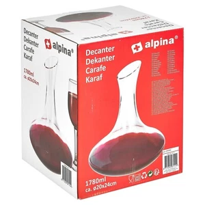 Sherry Alpina 1780ml Wide Base Wine Decanter Glass Carafe Christmas Wedding Gift - Picture 1 of 5