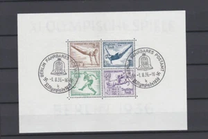 REICH ALEMÁN 1936 Juegos Olímpicos Berlín - Hoja Usada B91 (Mi.627 Bloque 5) - Imagen 1 de 1