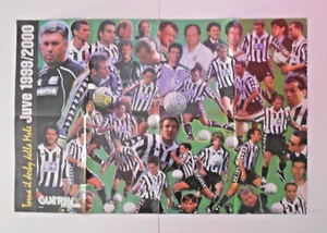 GUERIN SPORTIVO MAXI POSTER AFFICHE SQUADRA JUVENTUS E TORINO 1999 2000 - Foto 1 di 2