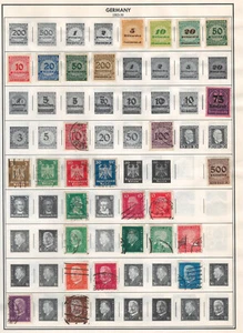 ALEMANIA 1923-1937 Estampillas muy finas como nuevas y usadas con bisagras en la lista: 2 caras - Imagen 1 de 2