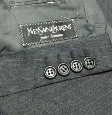 Винтажный Yves Saint Laurent pour homme YSL все камвольные db костюм куртка blazer 44R - Изображение 1 из 4