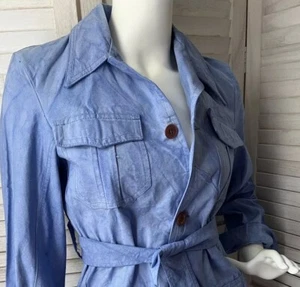 1960’s Safari Jacket Canvas Jacket UK 8 - Picture 1 of 6
