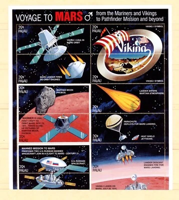 PALAU--Colección de 4 estampillas y 3 hojas de recuerdo Foto 1 de 2