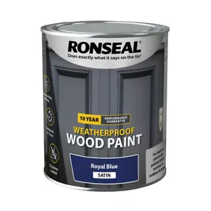 RONSEAL 10 YEAR WEATHERPROOF WOOD PAINT (2 IN 1 FORMULA) SATIN - ALL COLOURS - Picture 1 of 10