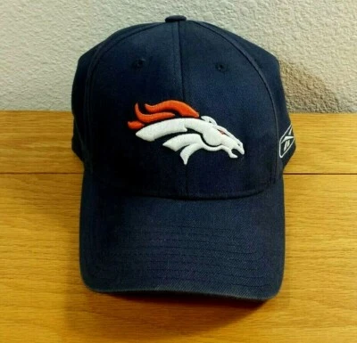 DENVER BRONCOS Fútbol Vintage Reebok Calce Elástico - Talla Única SOMBRERO/GORRA Foto 1 de 4