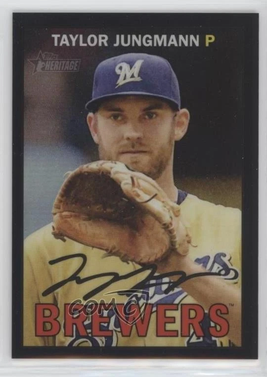 2016 Topps Heritage Chrome Black Refractor /67 Taylor Jungmann #THC-489 - Image 1 of 2