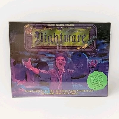 Sealed!! ULTRA RARE NIGHTMARE 2 II VHS Horror Board Game Expansion Vintage 1991 - Image 1 of 3