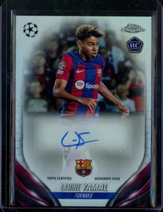 2023 Topps Chrome UEFA Club Competitions Lamine Yamal Rookie RC Refractor Auto - Picture 1 of 2