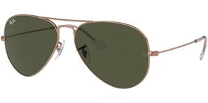 Ray-Ban Rose Gold-Tone Aviator w/ Glass Lens Sunglasses - RB3025-920231 - Picture 1 of 5