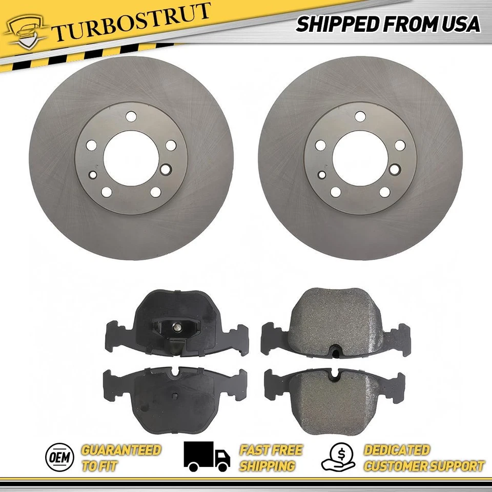 OE Front Brake Rotors Brake Pads Kit For 1995 BMW 740i 740iL 4.0L - Image 1 of 1