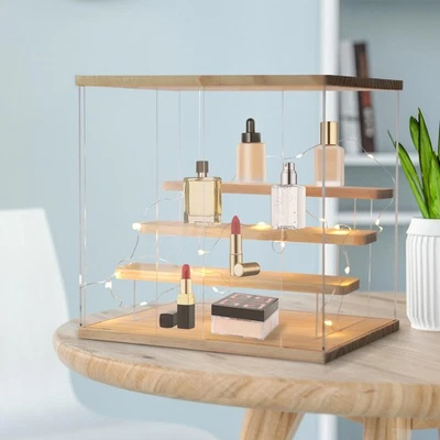 USA Clear Display Case Countertop Acrylic Box Large Storage Collectible Showcase - Image 1 of 4