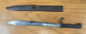 WWII GERMAN DIETRICH ALTENBURG BAYONET W/ SCABBARD- BULLET STRIKE. - Picture 1 of 15