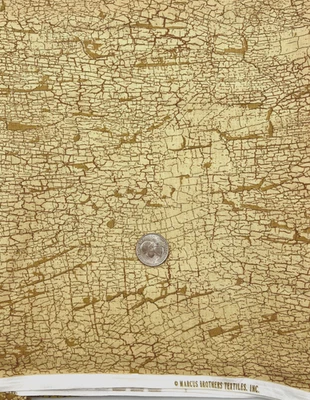 Vintage Marcus Brothers Textiles Fabric - Tan Woodgrain Print - 40"x44" - Image 1 of 2