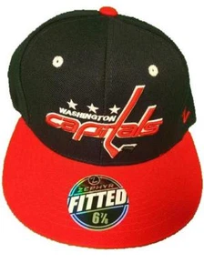 New Washington Capitals Mens Adult Sizes 6 7/8-7-7 1/2 Flatbrim Zephyr Cap Hat - Picture 1 of 6