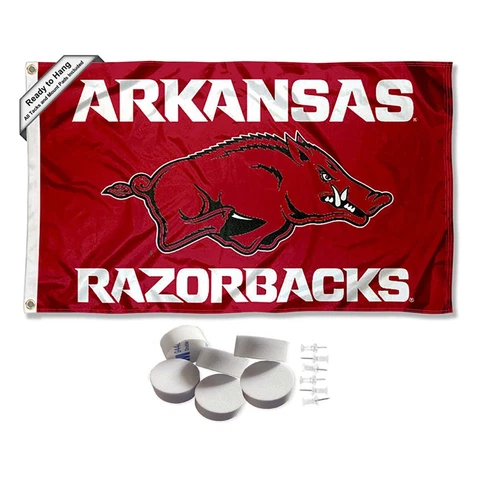 Arkansas Razorbacks Wordmark Large Logo Tapestry Banner Cover