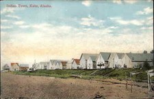 Kake AK Indian Town Homes c1910 Postcard