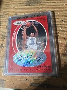 Autógrafo de novato Vince Carter Sage Pangos - Imagen 1 de 2