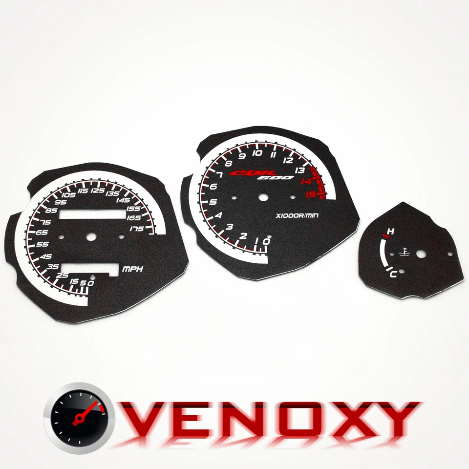 Cuadro de instrumentos de repuesto negro para Honda CBR 600 F3 1995-1998 MPH Foto 1 de 1