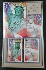 Baraja de cartas GEMACO The Gem Collection Estatua de la Libertad, Lincoln Spirit of America - Imagen 1 de 5