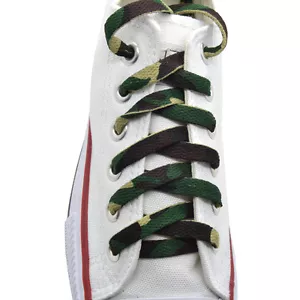 45" Flat Athletic "Camouflage" width(8mm) Sneaker Shoelaces 1Pairs - Picture 1 of 2