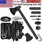 Camping Survival Gear Axe Set Military Hatchet Tactical Outdoor Hunting Tool Kit