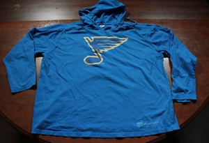 St. Louis Blues Hooded Shirt L Hoodie NHL Hockey SGA Enterprise - Picture 1 of 5