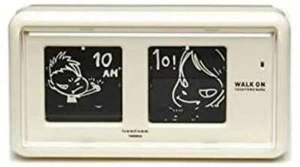 Yoshitomo Nara PataPata Clock Flip Clock WALK ON Table Clock Beige from japan - Picture 1 of 4