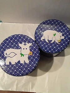 Vintage JSNY Nesting Floral Animal Canisters, 2 Lidded,2 Unlidded, Hong Kong  - Picture 1 of 9