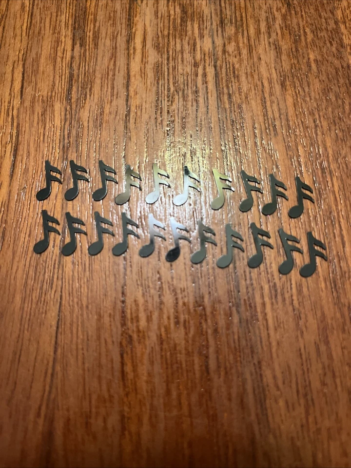 "Confeti nota musical negra de 1/2"" de alto 21 piezas suministro de decoración de confeti de fiesta" Foto 1 de 1