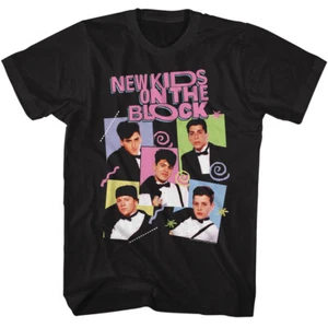 New Kids On The Block Group Photo Blocks Men's T Shirt Dance Pop Music - Picture 1 of 5