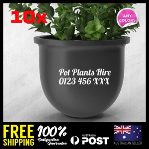 10x Custom Pot Plants Hire Phone Number for Flower Plants Business 100mm long  - Picture 1 of 4