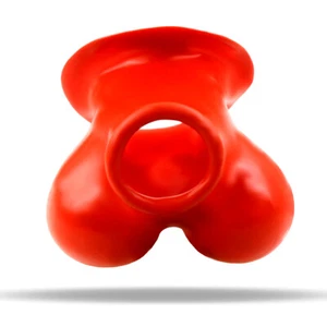 LatexDreamwear - roter 100% Latex Hodensack / Hoden Kondom / Penishülle / bdsm - Bild 1 von 3