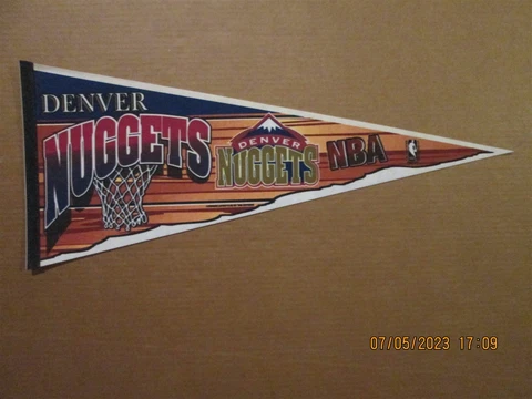 NBA Denver Nuggets Vintage Circa 1990's Tag Express Team Logo Net Pennant Cover
