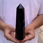 0.52Kg Natural Obsidian Obelisk Quartz Crystal Point Wand Tower Healing