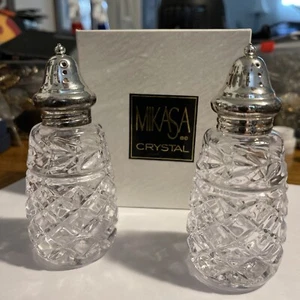 Mikasa Crystal 4 1/4” Salt and Pepper Shakers - Picture 1 of 3