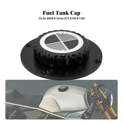 Gas Feul Tank Cap Oil Tank Black Petrol Cap Cover Fit For BMW K1 K75 K100 K1100 - Image 1 of 4