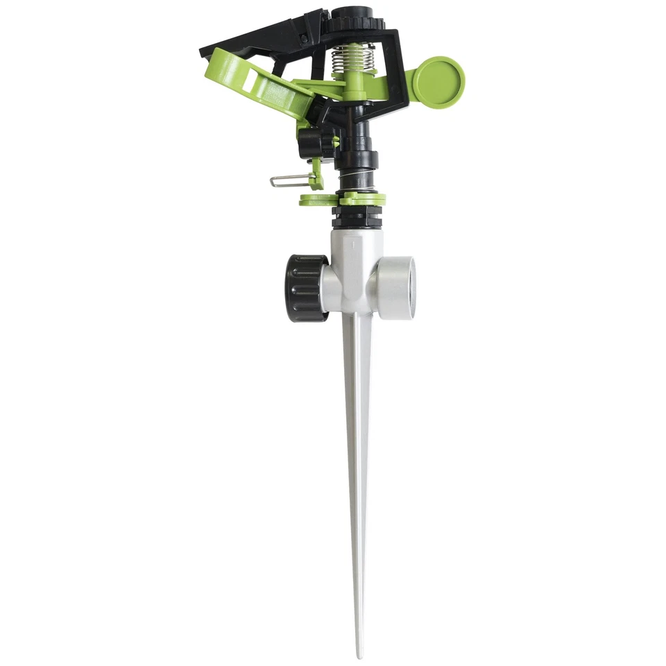 Aspersor de espiga pulsante ajustable para césped, jardín o patio, pudrición de 360 grados... Foto 1 de 4