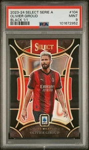 2023 Panini FIFA Select Olivier Giroud Black Prizm 1/1 PSA 9 - Picture 1 of 2