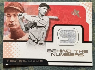 Fleer Ex2001 Detrás de los Números Ted Williams Juego Usado Parche Medias Rojas GOAT 9 SSP Foto 1 de 4