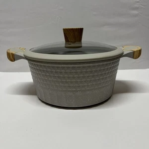 D&W Ceramic Coated Heavy Duty Aluminum Stock Pot/casserole Glass Lid 4.5 Qt 9.5” - Picture 1 of 15