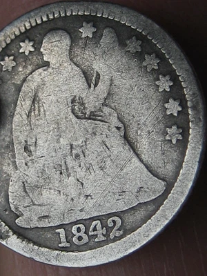 1842 O Seated Liberty Half Dime- New Orleans, Good Details - Image 1 of 4