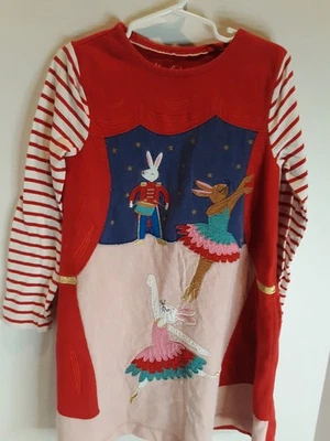 迷你紧身大贴花礼服芭蕾舞演员兔子胡桃夹子圣诞节 6-7 年 — 第 1/4 张图片