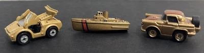 Galoob Micro Machines 1988 GOLD Lamborghini + Bronze Thunderbird & CG Cutter VTG - Image 1 of 4