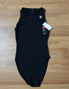 NEW TYR Women's Sz 34 Durfast Black Zip Back Performance One Piece Swimsuit - Picture 1 of 5
