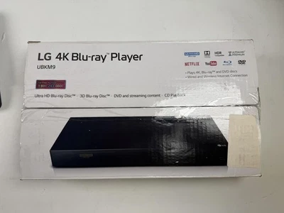 LG UBKM9 4K Ultra HD Reproductor Blu-ray HDR WiFi Netflix Aplicaciones YouTube Nuevo Caja Abierta Foto 1 de 4