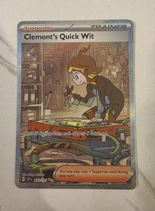 Clemonts Quick Wit - Surging Sparks - Special Illustration 243/191 Pokémon NM/M! - Picture 1 of 2