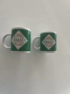 2 Vintage Ceramic McIlhenny Tabasco Coffee Mugs Avery Island Louisiana - Picture 1 of 5
